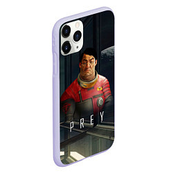 Чехол iPhone 11 Pro матовый Prey Инженер, цвет: 3D-светло-сиреневый — фото 2