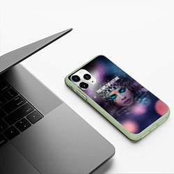 Чехол iPhone 11 Pro матовый You are the future, цвет: 3D-салатовый — фото 2