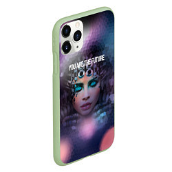 Чехол iPhone 11 Pro матовый You are the future, цвет: 3D-салатовый — фото 2