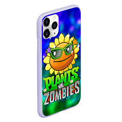 Чехол iPhone 11 Pro матовый Plants vs Zombies подсолнух, цвет: 3D-светло-сиреневый — фото 2