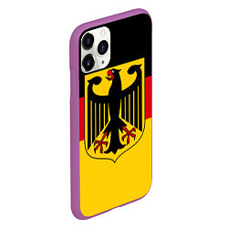 Чехол iPhone 11 Pro матовый Германия - Germany, цвет: 3D-фиолетовый — фото 2