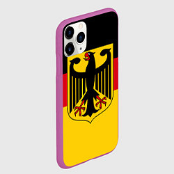 Чехол iPhone 11 Pro матовый Германия - Germany, цвет: 3D-фиолетовый — фото 2