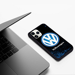 Чехол iPhone 11 Pro матовый Volkswagen - Объемный, цвет: 3D-черный — фото 2