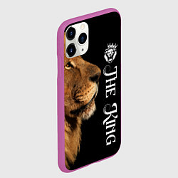 Чехол iPhone 11 Pro матовый ЛЕВ КОРОЛЬ LION KING, цвет: 3D-фиолетовый — фото 2