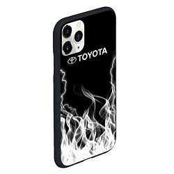 Чехол iPhone 11 Pro матовый Toyota Молния с огнем, цвет: 3D-черный — фото 2