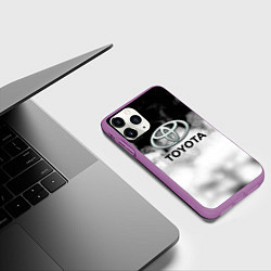 Чехол iPhone 11 Pro матовый Toyota облако, цвет: 3D-фиолетовый — фото 2