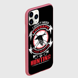 Чехол iPhone 11 Pro матовый HUNTER Охотник, цвет: 3D-малиновый — фото 2
