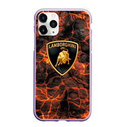 Чехол iPhone 11 Pro матовый Lamborghini - Вулкан из щелей, цвет: 3D-светло-сиреневый