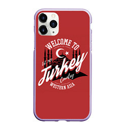 Чехол iPhone 11 Pro матовый Турция - Turkey, цвет: 3D-светло-сиреневый