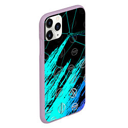 Чехол iPhone 11 Pro матовый NISSAN геометрия, цвет: 3D-сиреневый — фото 2