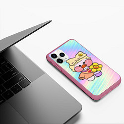 Чехол iPhone 11 Pro матовый УТЯ ЛАЛАФАНФАН ГОЛОГРАММА, цвет: 3D-малиновый — фото 2