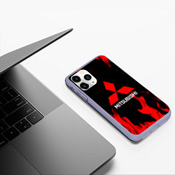 Чехол iPhone 11 Pro матовый Mitsubishi Red Fire, цвет: 3D-светло-сиреневый — фото 2