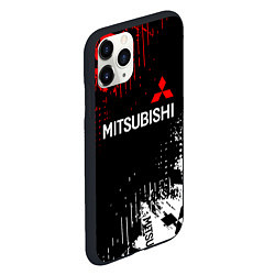 Чехол iPhone 11 Pro матовый Mitsubishi Sport Pattern, цвет: 3D-черный — фото 2