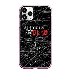 Чехол iPhone 11 Pro матовый Мы все мертвы All of Us Are Dead, цвет: 3D-розовый