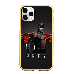 Чехол iPhone 11 Pro матовый Prey разрезанный пополам, цвет: 3D-желтый