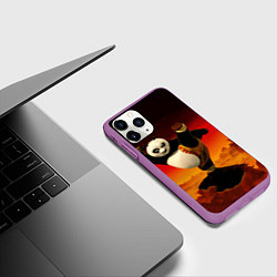 Чехол iPhone 11 Pro матовый Кунг-фу Панда New, цвет: 3D-фиолетовый — фото 2