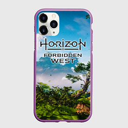 Чехол iPhone 11 Pro матовый Horizon Forbidden West Хоризон Запретный Запад, цвет: 3D-фиолетовый