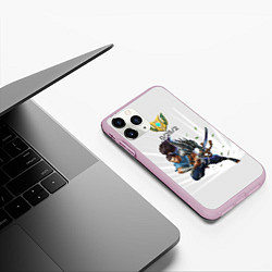 Чехол iPhone 11 Pro матовый Yasuo Meme, цвет: 3D-розовый — фото 2