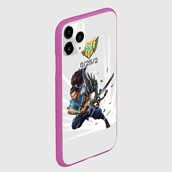 Чехол iPhone 11 Pro матовый Yasuo Meme, цвет: 3D-фиолетовый — фото 2