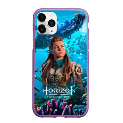 Чехол iPhone 11 Pro матовый Элой Horizont Forbidden West, цвет: 3D-фиолетовый
