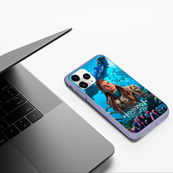 Чехол iPhone 11 Pro матовый Элой Horizont Forbidden West, цвет: 3D-светло-сиреневый — фото 2