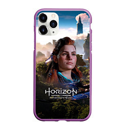 Чехол iPhone 11 Pro матовый Aloy Horizon Forbidden West game, цвет: 3D-фиолетовый