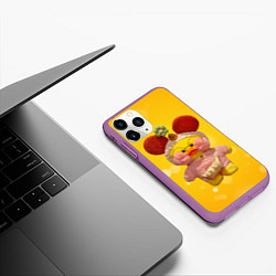 Чехол iPhone 11 Pro матовый УТОЧКА ЛАЛАФАНФАН lala fan fan, цвет: 3D-фиолетовый — фото 2