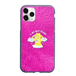 Чехол iPhone 11 Pro матовый My best friend bear too, цвет: 3D-серый