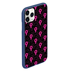 Чехол iPhone 11 Pro матовый Женский Знак Венеры, цвет: 3D-тёмно-синий — фото 2