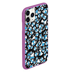 Чехол iPhone 11 Pro матовый BMW PATTERN LOGO, цвет: 3D-фиолетовый — фото 2