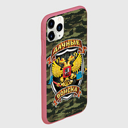 Чехол iPhone 11 Pro матовый ДАЧНЫЕ ВОЙСКА КАМУФЛЯЖ, цвет: 3D-малиновый — фото 2