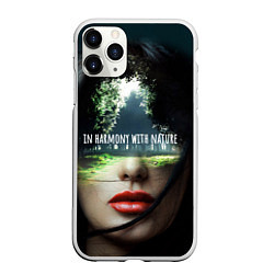 Чехол iPhone 11 Pro матовый In harmony with nature, цвет: 3D-белый