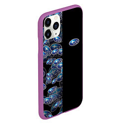 Чехол iPhone 11 Pro матовый SUBARU HALF PATTERN LOGO, цвет: 3D-фиолетовый — фото 2