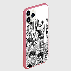 Чехол iPhone 11 Pro матовый АХЕГАО - AHEGAO ПОДТЕКИ, цвет: 3D-малиновый — фото 2