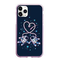 Чехол iPhone 11 Pro матовый Космическая любовь Cosmic love, цвет: 3D-розовый