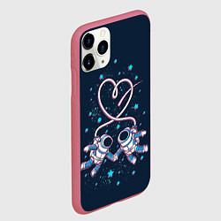 Чехол iPhone 11 Pro матовый Космическая любовь Cosmic love, цвет: 3D-малиновый — фото 2