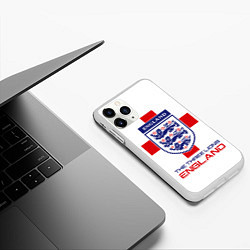 Чехол iPhone 11 Pro матовый Сборная Англии по футболу, цвет: 3D-белый — фото 2