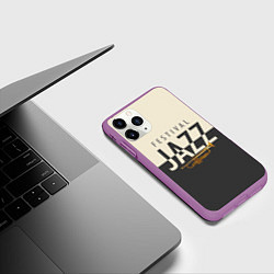 Чехол iPhone 11 Pro матовый JAZZ FESTIVAL, цвет: 3D-фиолетовый — фото 2