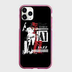 Чехол iPhone 11 Pro матовый JAZZ девушка, цвет: 3D-малиновый