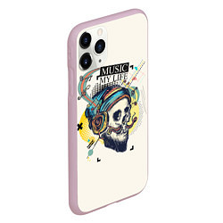 Чехол iPhone 11 Pro матовый Музыка Моя Жизнь Music My Life, цвет: 3D-розовый — фото 2