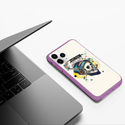 Чехол iPhone 11 Pro матовый Музыка Моя Жизнь Music My Life, цвет: 3D-фиолетовый — фото 2