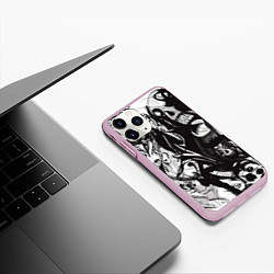 Чехол iPhone 11 Pro матовый Terrifying chaos, цвет: 3D-розовый — фото 2