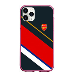 Чехол iPhone 11 Pro матовый Arsenal арсенал football, цвет: 3D-малиновый