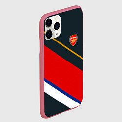 Чехол iPhone 11 Pro матовый Arsenal арсенал football, цвет: 3D-малиновый — фото 2