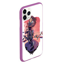 Чехол iPhone 11 Pro матовый Aloy Forbidden West, цвет: 3D-фиолетовый — фото 2