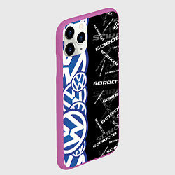 Чехол iPhone 11 Pro матовый Volkswagen Scirocco Half Pattern, цвет: 3D-фиолетовый — фото 2