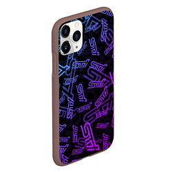 Чехол iPhone 11 Pro матовый STI NEON PATTERN, цвет: 3D-коричневый — фото 2