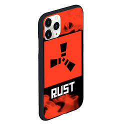 Чехол iPhone 11 Pro матовый RUST - Красное Пламя, цвет: 3D-черный — фото 2