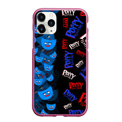 Чехол iPhone 11 Pro матовый Poppy Half Patter, цвет: 3D-малиновый