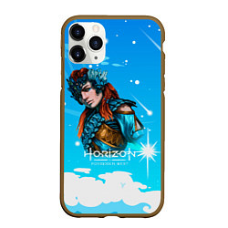 Чехол iPhone 11 Pro матовый Horizon Forbidden West Art, цвет: 3D-коричневый